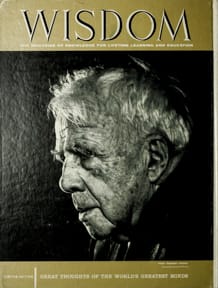 Robert Frost
Wisdom Magazine
Volume 3 Number 38 1962
Back cover