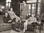 2 Couples posing 1940's
