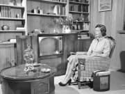 1960's living room with tv