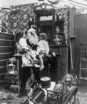 Victorian Santa Clause with Children