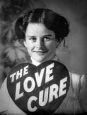 Woman with the love cure valentine