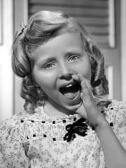 A young girl in the 1950's shouting