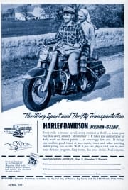 1950's Harley-Davidson magazine ad