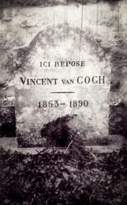 The grave stone of Vincent Van Gogh