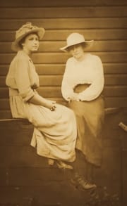 Women posing in hats